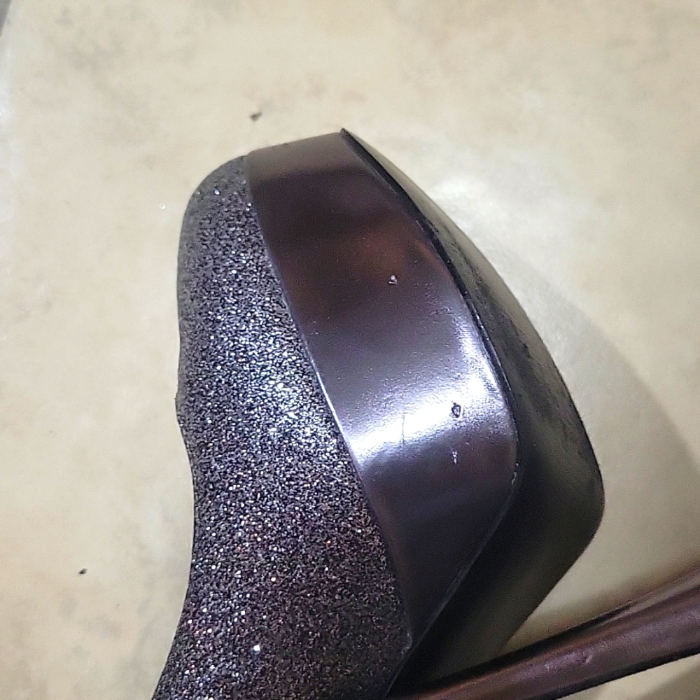 Heels. Platform. Silver Glitter Sparkle. - image 3